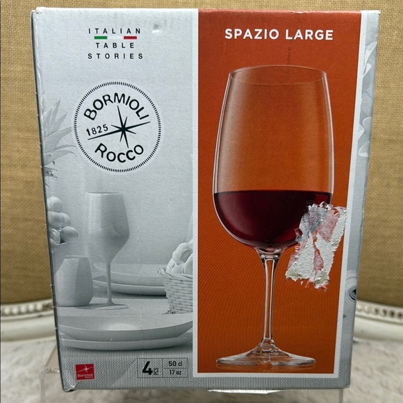 Bormioli Spazio Large Wine Glasses, Clear, 17 oz (Set of 4) - Picture 2 of 10